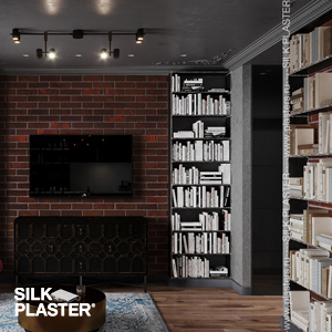 Дизайн гостиной с шелковыми обоями SILK PLASTER Арт Дизайн