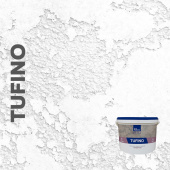 Декоративная штукатурка TUFINO (ТУФИНО) Naturale с эффектом травертина, цвет белый / под колеровку, 15 кг
