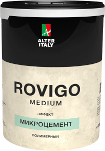 Декоративное покрытие AlterItaly ROVIGO Medium с эффектом микроцемента, 7 кг