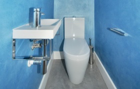 Декоративная штукатурка в туалете