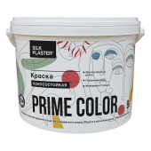 Краска PRIME COLOR износостойкая, белая, объем 0.9, 4.5 и 9 л