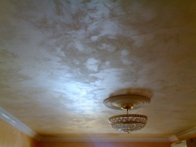 Декоративная штукатурка на потолке