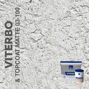Декоративная штукатурка AlterItaly VITERBO Naturale с эффектом арт-бетона & Topcoat MATTE, комплект 15 кг + 2 л