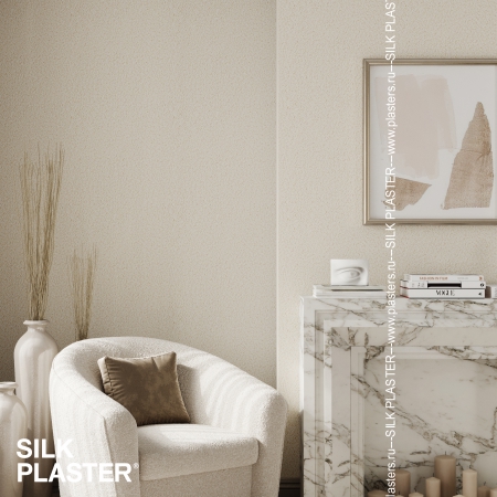 Жидкие обои SILK PLASTER в интерьере гостиной 2021/22 минимализм