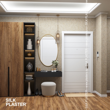 Материалы для отделки стен под дерево - жидкие обои SILK PLASTER