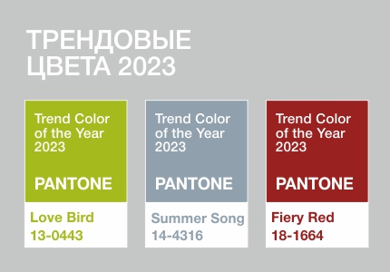 Трендовые цвета 2023 года по версии Pantone и их использование в интерьере