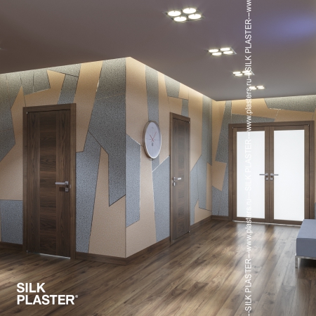 Декоративная штукатурка SILK PLASTER Fort для отделки стен в коридоре