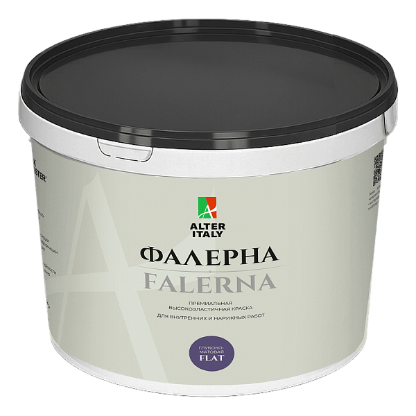 Тестер краски AlterItaly ФАЛЕРНА (FALERNA) высокоэластичная, глубокоматовая / FLAT, база А, 0,2 л