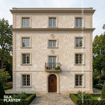 Декоративное акриловое покрытие AlterItaly RIBERA (РИБЕРА) с эффектом архитектурный травертин (фракция 1,0 мм), 15 кг