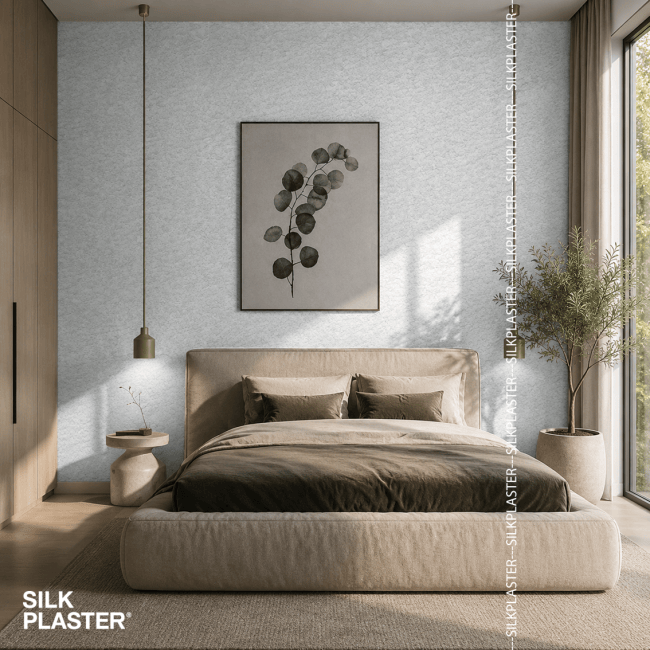 Жидкие обои Silk Plaster Silk Plaster Рельеф (Relief), оттенок 345 - фото в интерьере