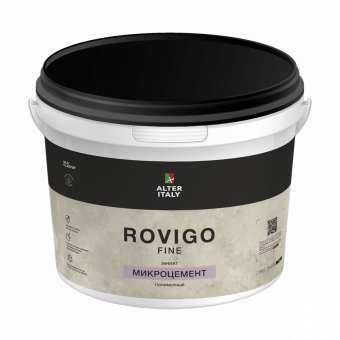Декоративное покрытие AlterItaly ROVIGO Fine (РОВИГО Финиш) с эффектом Микроцемент, 15 кг