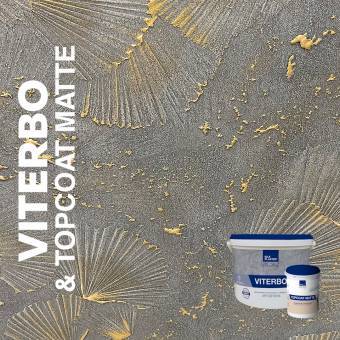 Декоративная штукатурка AlterItaly VITERBO Naturale с эффектом арт-бетона,  цвет белый / под колеровку, 15 кг