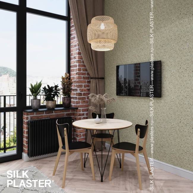 Жидкие обои Silk Plaster Silk Plaster Рекот 2 (Recoat 2), оттенок 185 - фото в интерьере