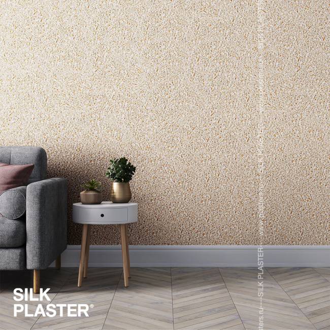 Жидкие обои Silk Plaster Silk Plaster Эйр лайн (Air line), оттенок 603 - фото в интерьере