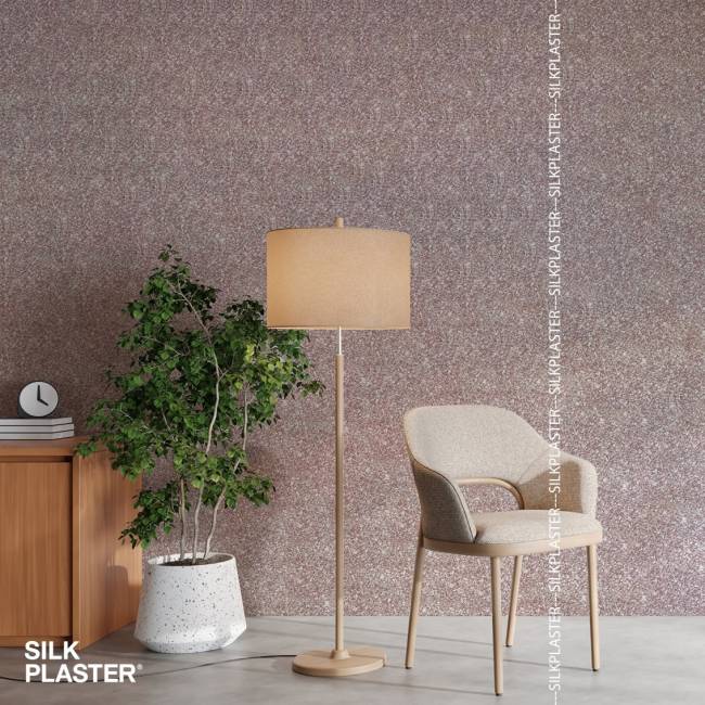 Жидкие обои Silk Plaster Silk Plaster Мастер Силк 1 (Master Silk 1), оттенок 23 - фото в интерьере