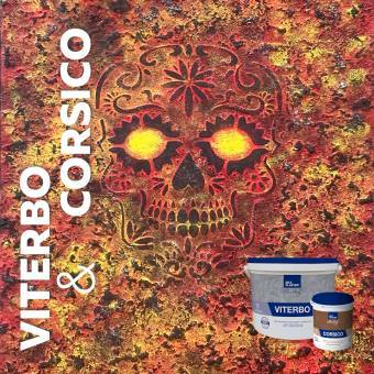 Декоративная штукатурка AlterItaly VITERBO Naturale с эффектом арт-бетона,  цвет белый / под колеровку, 15 кг