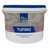 Декоративная штукатурка AlterItaly TUFINO (ТУФИНО) Naturale с эффектом травертина & Topcoat MATTE, комплект 15 кг + 2 л