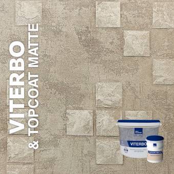 Декоративная штукатурка AlterItaly VITERBO Naturale с эффектом арт-бетона,  цвет белый / под колеровку, 15 кг