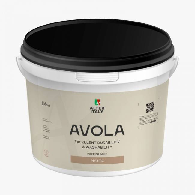 Краска AlterItaly AVOLA MATTE / АВОЛА МАТОВАЯ, база С, объем 0.9, 4.5 и 9 л