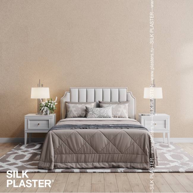 Жидкие обои Silk Plaster Silk Plaster Мастер Силк 1 (Master Silk 1), оттенок 4 - фото в интерьере