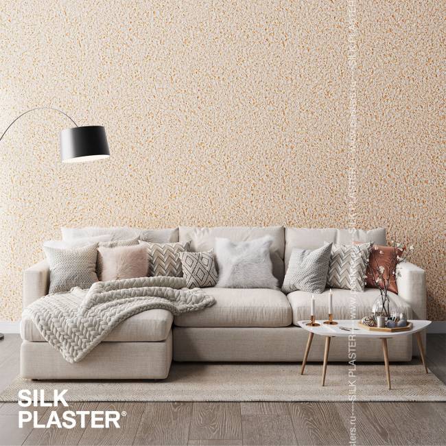 Жидкие обои Silk Plaster Silk Plaster Эйр лайн (Air line), оттенок 605 - фото в интерьере