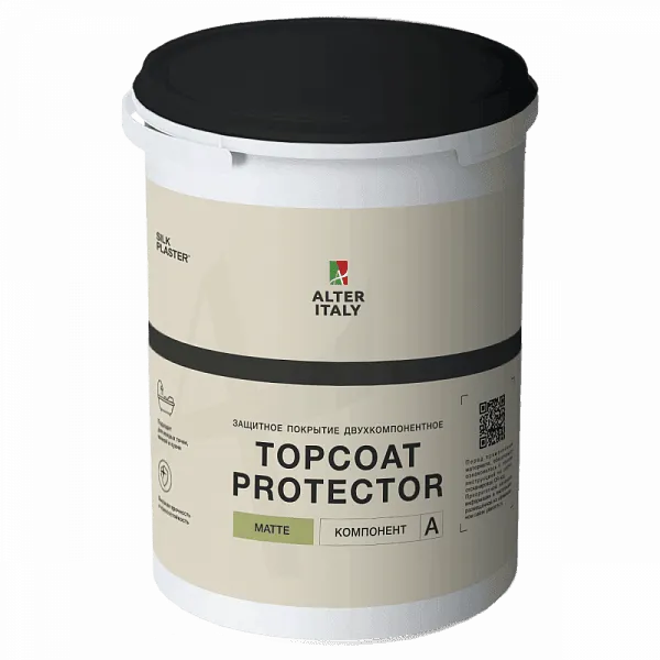 Защитное покрытие двухкомпонентное ALTERITALY ТОПКОТ ПРОТЕКТОР МАТОВЫЙ (TOPCOAT PROTECTOR MATTE) компонент А+В: 0,681 л + 0,163 л