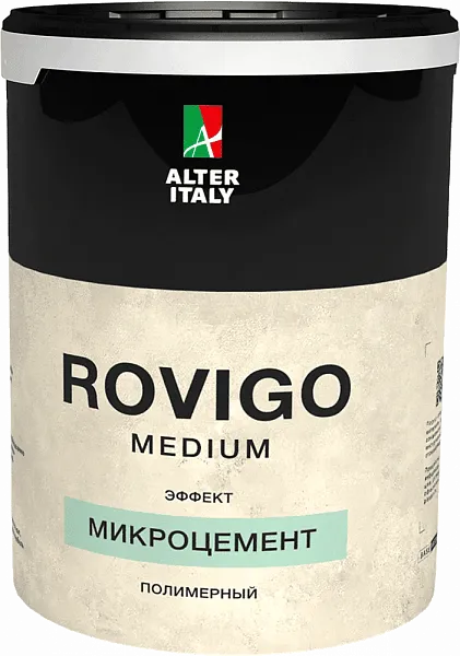 Декоративное покрытие AlterItaly РОВИГО Средний (ROVIGO Medium) с эффектом Микроцемент, 7 кг
