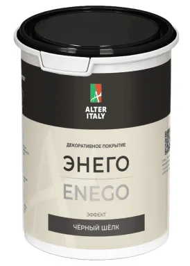Декоративное покрытие AlterItaly ЭНЕГО (ENEGO) с эффектом чёрный шёлк 2,5 л
